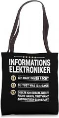 Witzige Informationselektroniker Sprüche Geschenk Information electronics professional own paragraphs Tote Bag