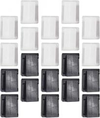 100Pcs Adhesive-Backed Cable Tie Base Holders Wire Clamp Clips for Indoor Cable Management, Self Adhesive Fixed Buckles in Black and White, Cord Organizer for Electronics and