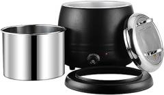 13L Electronic Soup Warmer with Hinged Lid, Restaurant Buffet Soup Kettle Electric Soup Stove with Detachable Insert Pot, Adjustable Temperature Soup Porridge Stew Warmer US Plug 10L