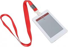 4 Inches Electronic Employee Badge Smart NFC, E Paper Ink Screen NFC Name Badge with Lanyard for Bushiness Students, Electronic Name Reusable