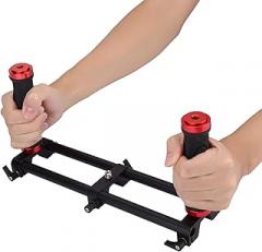 Dual Handle Grip Professional Handle Camera Stabilizers Camera Dual Grip Extender Handle Gimbal Stabilizer Rig Accessory with 1/4 and 3/8 Screw Hole