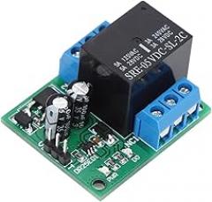 DR25E01 DPDT Relay Module Double Pole Double Throw Self Locking Bistable Relay Board with Power Indicator Low Pulse Control for Electronic Projects DIY Applications (DC6-24V)