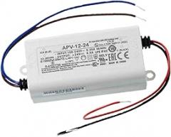 DYSGLOBAL APV-12-24 12W AC-DC Switching Power Supply with 24V DC Output, Universal Input 90-264VAC, Compact Design for LED Lighting Systems and Electronic Devices