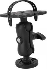 Fish Finder Mount Base, Boat Fish Finder Electronics Mount, Nylon Silicone Stable Clamping for Marine Boat Kayak Pontoon Canoe