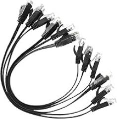6 Pcs 1 Ft Flat Internet Network Cable Solid Cat6 Steady Speed Patch LAN Wire with Snagless Rj45 C0innectors N16R New 2026 High for Reliable Electronic Component, Precision, Stable Performance