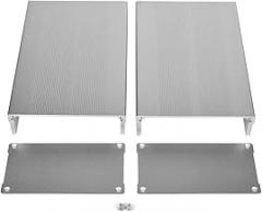 Electronic Project Case, Sand Silver Aluminum Alloy, Ideal for Circuit Boards, Decoders, Controllers 55x106x160mm