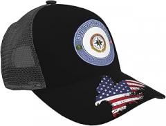COPQNYLZW US Army Cold War Communications Electronics Command CECOM Unit Crest Veteran Mesh Back Baseball Cap