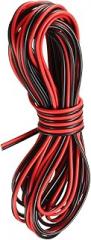 RGB Wire Cable 2 Pin Wire Stranded Tinned Copper Cord [for 3528 5050 RGB LED Strip Electronic Equipment Transformers] - 22AWG / 16Ft / Black Red