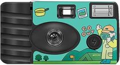 Retro Compactly Disposables Camera 27 Preloaded Color Film Simple Operate Ideal for Beginners and Collectors Travelers Vintage Point and Film Camera
