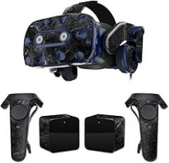 MightySkins Skin Compatible with HTC Vive Pro VR Headset - Black Marble | Protective, Durable, and Unique Vinyl Decal wrap Cover | Easy to Apply, Remove, and Change Styles | Made in The USA