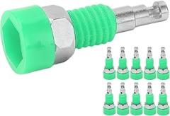 Gonetre Banana Jack Socket Connector Adapter Panel Mini Binding Post Brass ABS Material 2mm Diameter Professional Electronic Instrument Industrial Equipment (Green)