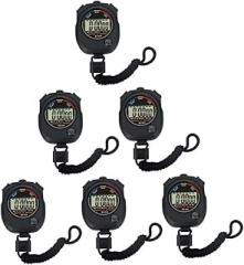 BESPORTBLE 6Pcs Electronic Stopwatch for Game and Match Timing Practical Multi Function Timer with Display Design for Sports and Referees