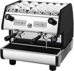 La Pavoni Pub 2V-B 2-Group Volumetric Electronic Espresso Machine, Golden Black, 4 Cups Size Selections, Independent Radiator Hydraulic System