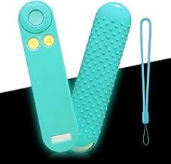 Glowing Blue Remote Cover for Nex Playground Game System Remote, Anti-Slip Silicone Case with Lanyard, Glow in The Dark
