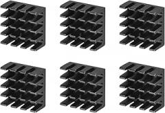 DMiotech 6 Pack 7x14x14mm Aluminum Alloy Radiator Electronic Cooler Radiator with Thermal Paste for MOS and IC Chip