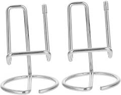 2pcs Metal Phone Holders Business Card Rack Holder Smooth Edges for Office Bedroom Living