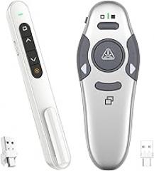QUI Presenter Clicker USB A&C Bundle | Pen-Shaped White & Remote-Shaped Silver