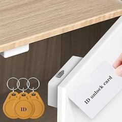 Electronic Cabinet Lock, Hidden DIY RFID Lock ， RFID Card/Tag Card/Induction Swipe Card to Unlock,for Wooden Cabinet Drawer Locker Cupboard