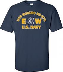Generic USS Rogers DD-876 Rate EW Electronics Warfare Technician Blue