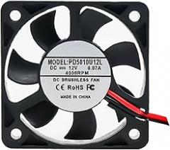 50mm x 10mm Slim Fan 12V 0.07A, 5cm 5010 Prints Fans 2Pin 2Wire Double Ball Bearing, Violent Fans for Electric Scooter Charger Cooling Electronics PD5010B12H