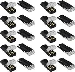 10/20/50 Pcs 2 Pin 2 Way Compatible With Multiple Devices Compact No-Wire-Stripping Toolless Spring Wire C0innectors Quick Splice Wire C0innector