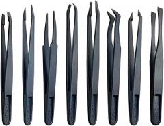 8 Packs Electronics DIY Repair Tool Tweezers Set Carbon Fiber For Electronics Sodlering Jewelry Craft Labor Tweezers Set Professional Tweezers Set Electronics