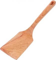 Milisten Wooden Non-stick Kitchen Spatula Long Handle Turner Cooking Utensil Made of Hardwood for Home Cooking and Nonstick Cookware