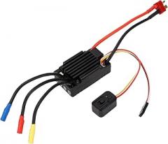 YWBL-WH 35A Brushless ESC RC Motor Electronic Speed Controller for 1/10 Scale Car Short Course Truck Buggy, Low Voltage Cutoff, 4 Levels Braking Force Adjustment