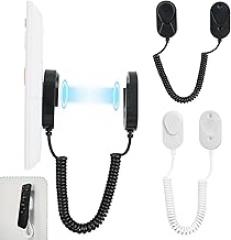 2 Pack Magnetic Remote Control Holders with Spring Ropes Safely Secure Remotes Wall-Mount with Adhesive, Rapid Adsorption