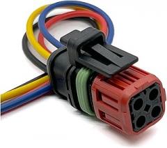 4 Pin Excavator Fuel Injector Plug Wiring Harness/Sensor Car Electronic Connector With Cable 1337352-1(1 Pc)