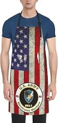 LOKLNEYK US Army MOS 993 Electronic Warfare Kitchen Cooking Aprons Adjustable Chef Apron