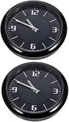 GLEAVI 2pcs Car Dashboard Digital Clocks Auto Vehicle Electronics Light up Numbers Battery Operated Stick Vent Clocks for Car Decor
