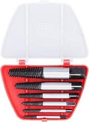 Screw Extractor Set 6Pcs | Carbon Steel Broken Screw Remover Tool | Secure - Grip Design for Electronics/Plumbing/Automotive | 92mm - 52mm Sizes with Storage Box