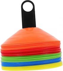 1set Multi-Function Soccer Cones Portable Training Discs for Agility Drills for Football Basketball and Sports Activities Includes Carry Bag and Storage Rack