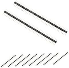 TEHAUX 20pcs 2.54mm Single Row Female Header Pin Connector Long Breakaway Header for PCB Gold-Plated Pins Compatible Electronic Circuit Boards