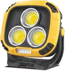 1000WCOB Outdoor Floodlight High-Power Ultra Bright Waterproof USB Portable Emergency Garage Courtyard Lighting(Yellow)
