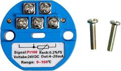 DC24V Temperature Transmitter Module 4-20mA Output PT100 Sensors for Precise Temperature Control Electronic Components Potentiometer Adjustment