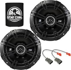 KICKER Speakers 6.5 inch for Honda Civic 2002-2020 Upgrade Kit - Pair of DS Series with Harness, Coaxial 6 1/2 Car Audio Front Door or Rear Deck Speaker DSC650, 43DSC6504