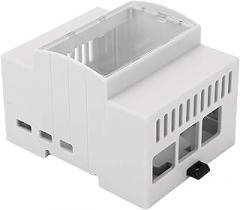 ABS DIN Rail Power Box, Heat Sink Compatible Electronic Instrument Case with Assembly Rails, for Pi 5B Motherboard Guard, Home Factory Workshop Use