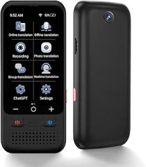 Language Translator Device, Two Way Real-Time Voice Translation, Support 138 Languages, ChatGpt Offline&Recording&Photo Translation with 3” HD Touch Screen for Travel Business Learning