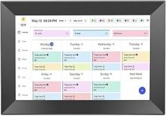 Fockety Digital Calendar & Chore Chart, 10.1 inch Full 1080P HD Touchscreen Interactive Display Smart Family Planner, Electronic Calendar for Family Schedules Meal Planner (US Plug)