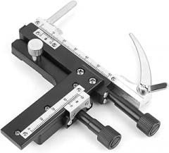 para microscopio, Microscope Attachable Mechanical Stage XY Moveable Stage Caliper with Scale Control for Laboratory Research