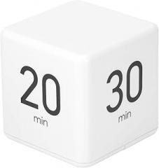 Gravity Sensor Timer, Digital Cubic Timer with Adjustable Volume and Electronic Display, for Time Management in Home Kitchen School Office (15-20-30-60 Minutes)