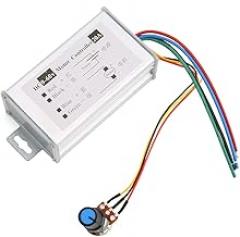 DC Motor Speed Controller 20A PWM Variable Speed 9V-60V, Electronic Component for Flowing Adjustment, Potentiometer Control Module with Metal Case