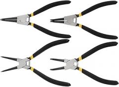 Sosoport 4Pcs Multifunctional Spring Pliers for Internal External Snap Ring Removal and Installation Premium Steel Circlip Fixing Tools for Mechanics and Electronics