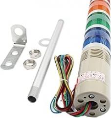 LED Lamps 12V 24V 110V 220V Safety Stack Lamp Flash Industrial Tower Signal Warning Light LTA-505 Red Green Yellow Blue L Rod(110V Steady Light)