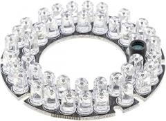 jojomis 42 LEDs 850nm IR Infrared Board Round Plate 90 Degrees for