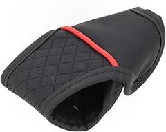 Ergonomic PU Leather Gear Shift Cover Protects Your Vehicle's Gear Lever (Black Red)