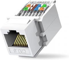 Cat6 RJ45 Ethernet Modular Female Jack Network Cable Connector (not Compatible with Patch Panels)(1PCS)