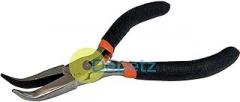 Dapetz Bent Long Nose Electronics Pliers - 125mm Induction-Hardened Cutting Edges